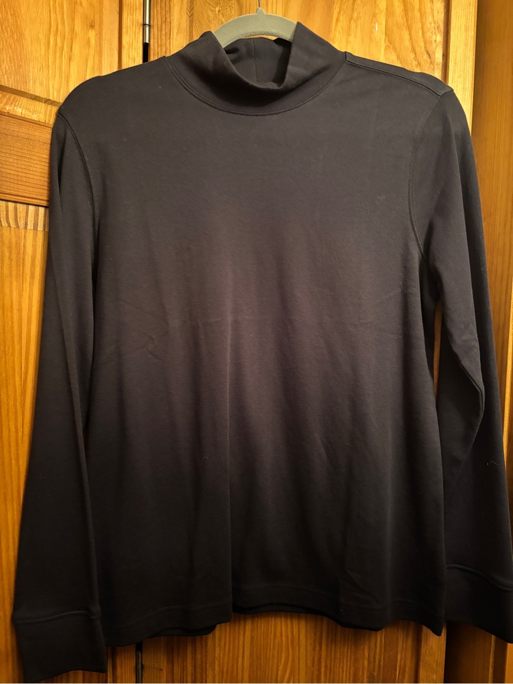 Women’s Land’s End Black Loose Turtleneck/Mock Neck Size Small - Picture 2 of 7